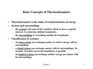 Basic Concepts of Thermodynamics