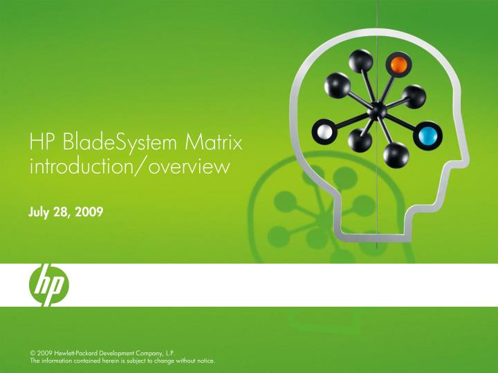 hp bladesystem matrix introduction overview