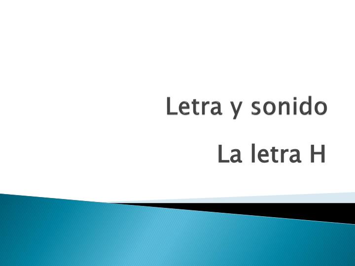 letra y sonido