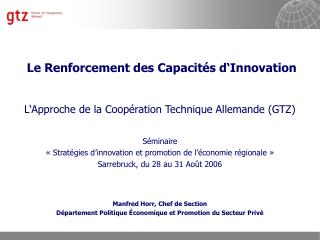 le renforcement des capacit s d innovation