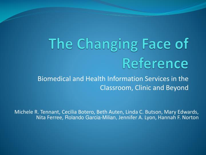 the changing face of reference