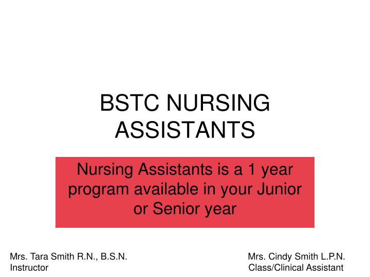 bstc nursing assistants