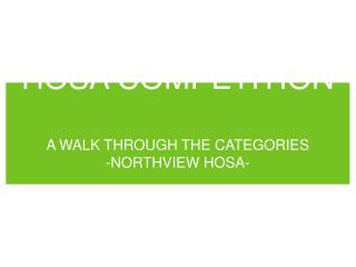 hosa competition
