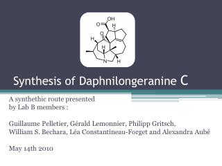 Synthesis of Daphnilongeranine C