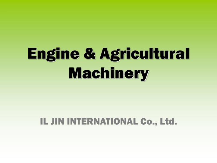 engine agricultural machinery