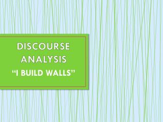 DISCOURSE ANALYSIS