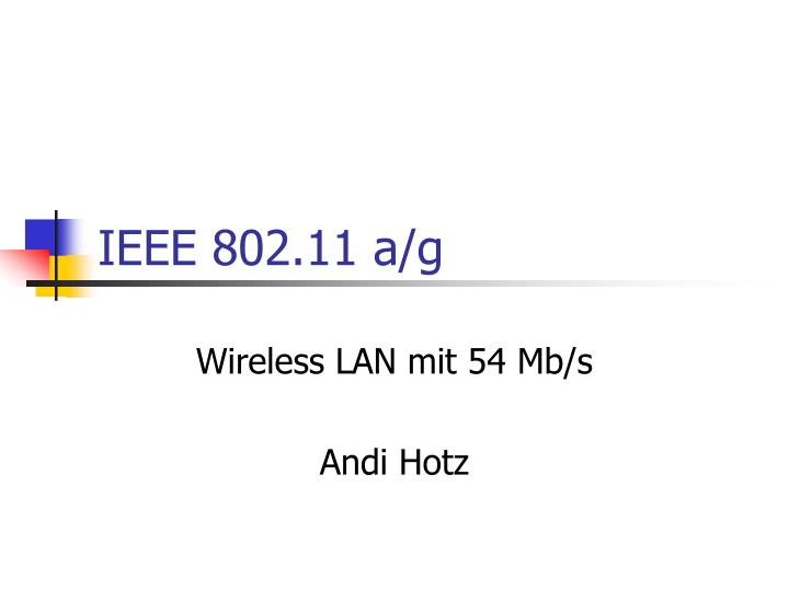 ieee 802 11 a g