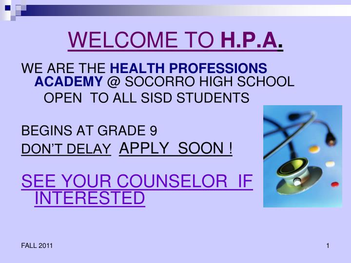 welcome to h p a