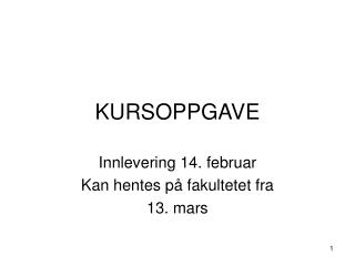 kursoppgave