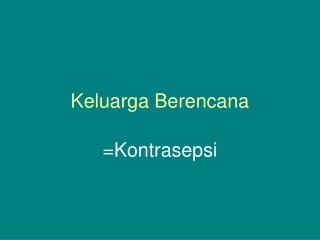 keluarga berencana