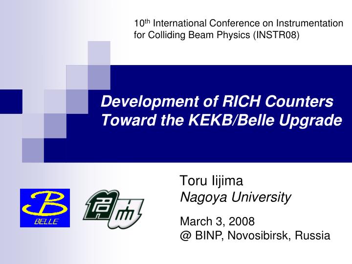 development of rich counters toward the kekb belle upgrade