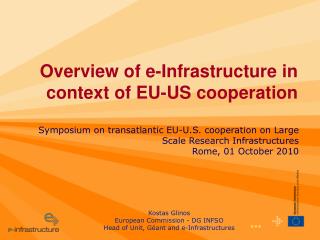 Overview of e-Infrastructure in context of EU-US cooperation