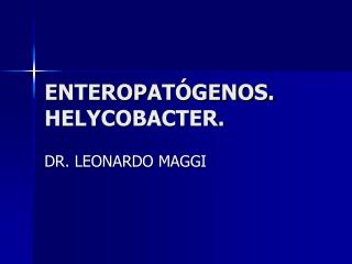 enteropat genos helycobacter