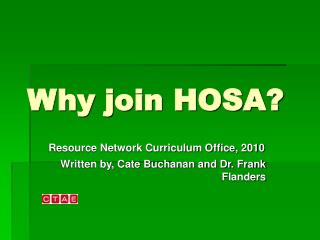 Why join HOSA?