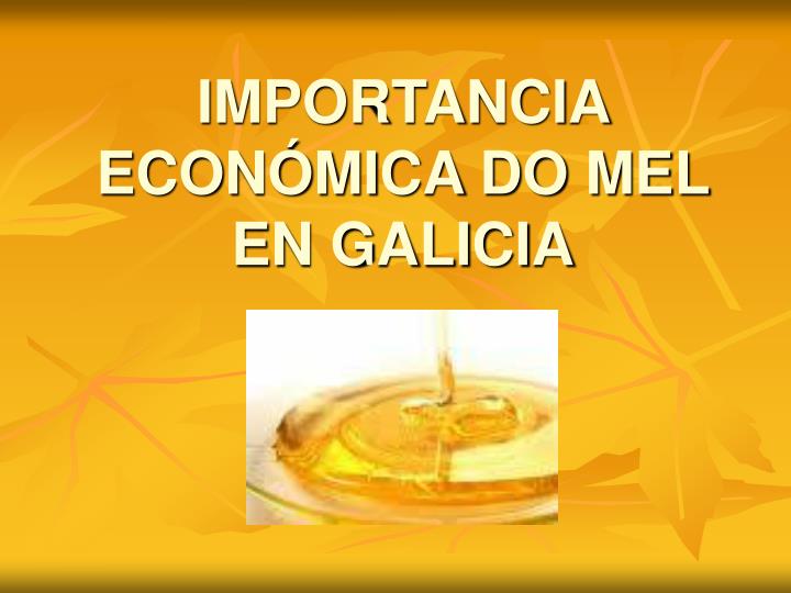 importancia econ mica do mel en galicia