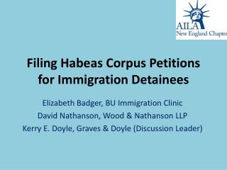 Filing Habeas Corpus Petitions for Immigration Detainees