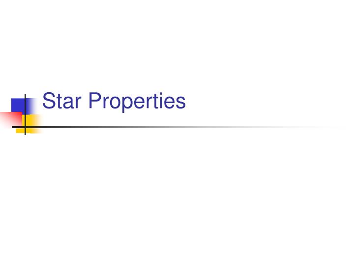 star properties