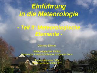 einf hrung in die meteorologie teil ii meteorologische elemente