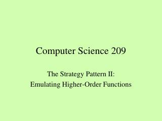Computer Science 209