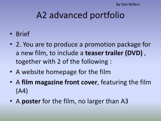A2 advanced portfolio