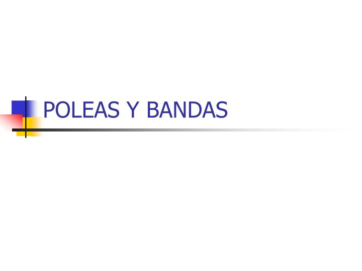 poleas y bandas