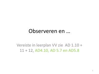 observeren en