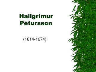 hallgr mur p tursson