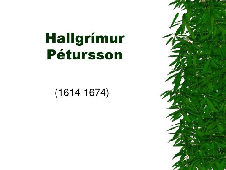 hallgr mur p tursson