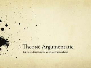 theorie argumentatie