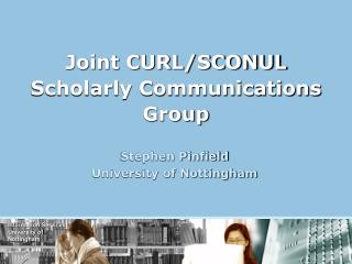 Joint CURL/SCONUL Scholarly Communications Group