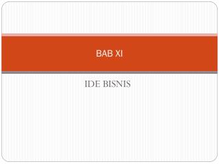 bab xi