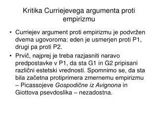 kritika curriejevega argumenta proti empirizmu