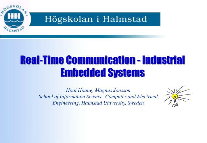real time communication industrial embedded systems
