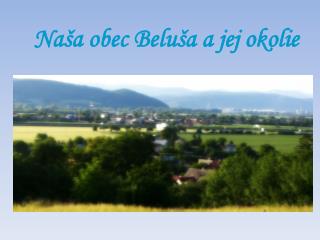 na a obec belu a a jej okolie