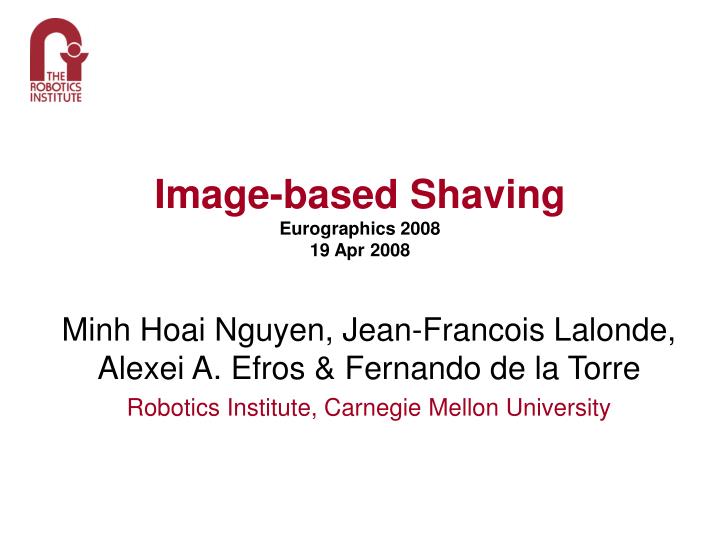 image based shaving eurographics 2008 19 apr 2008