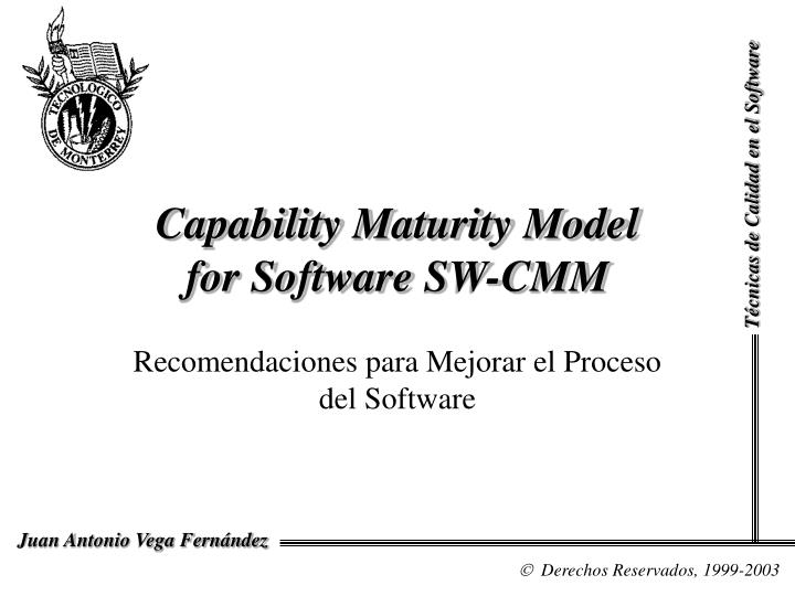capability maturity model for software sw cmm