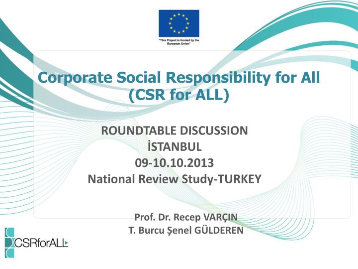 corporate social responsibility for all csr for all