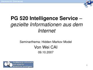 PG 520 Intelligence Service – gezielte Informationen aus dem Internet
