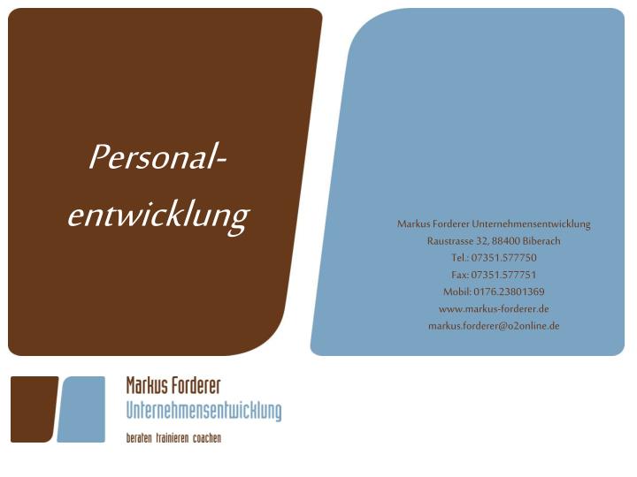 personal entwicklung