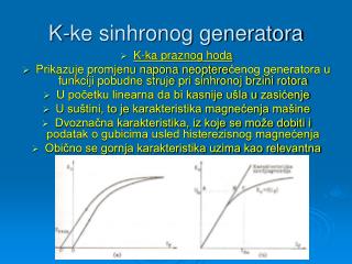 k ke sinhronog generatora
