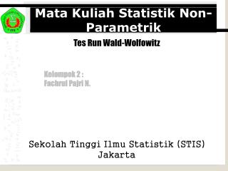 mata kuliah statistik non parametrik