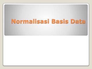normalisasi basis data