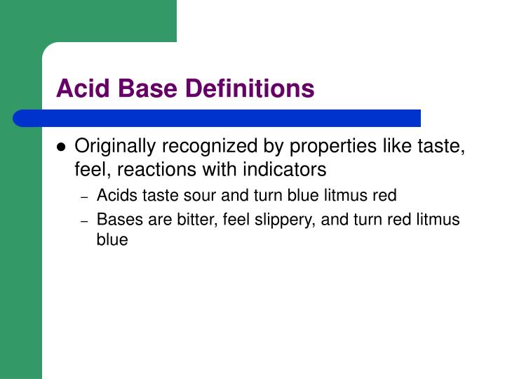 acid base definitions