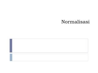 normalisasi