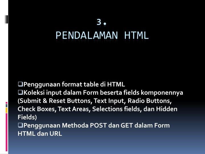 3 pendalaman html
