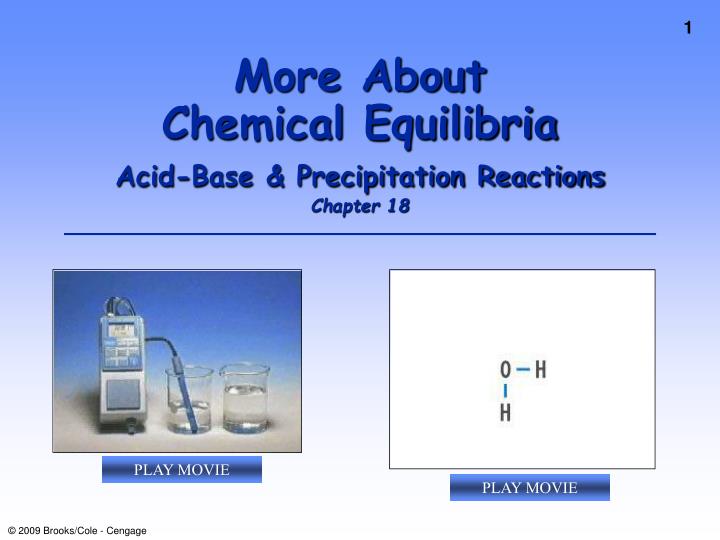 more about chemical equilibria acid base precipitation reactions chapter 18