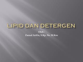 lipid dan detergen