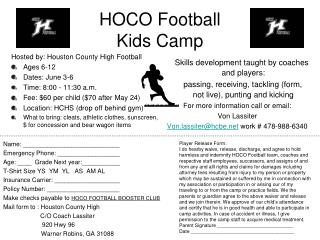 HOCO Football Kids Camp