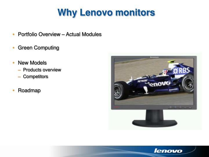 why lenovo monitors