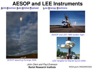 AESOP and LEE Instruments